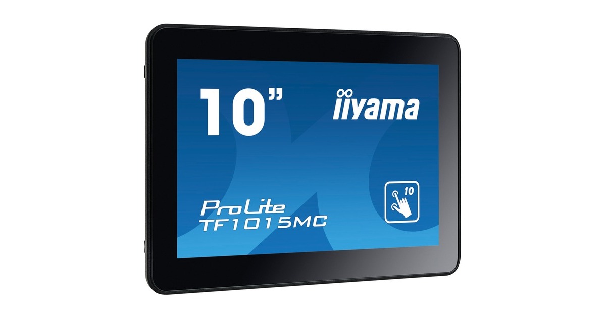 iiyama TF1015MC-B2, LED-Monitor(25.7 cm (10.1 Zoll), schwarz, WXGA, VA, Touchscreen, HDMI, DisplayPort)
