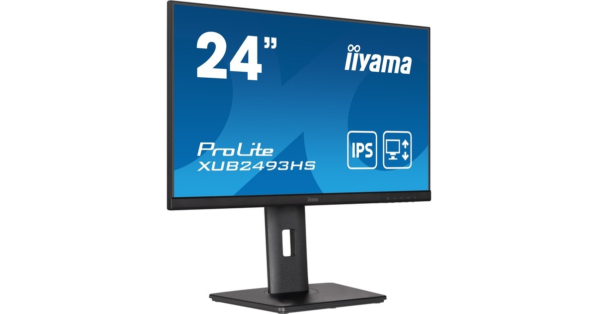 iiyama XUB2493HS-B5, LED-Monitor(61 cm (24 Zoll), schwarz, FullHD, IPS, HDMI, 75 Hz, Outlet)