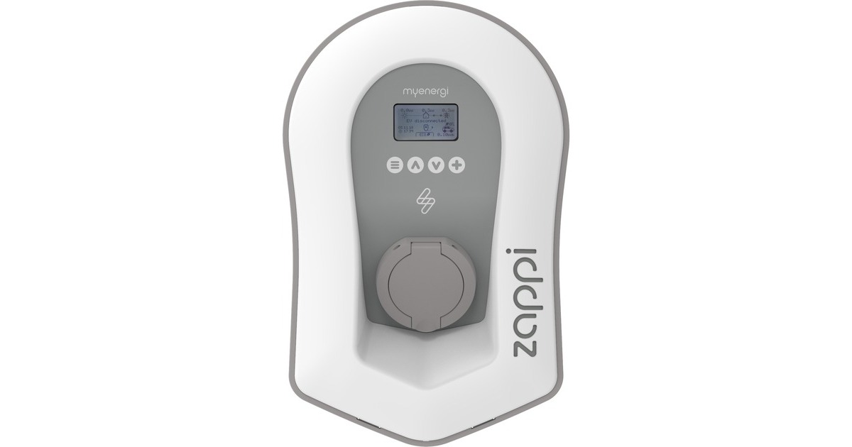 myenergi Wallbox zappi 1,4 - 22 kW(weiß/grau, Typ 2-Steckdose, mit PIN)