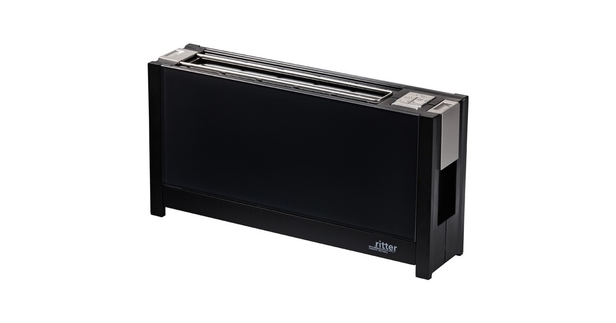 ritter Langschlitz-Toaster volcano 5(schwarz, 950 Watt, für 2 Scheiben Toast)