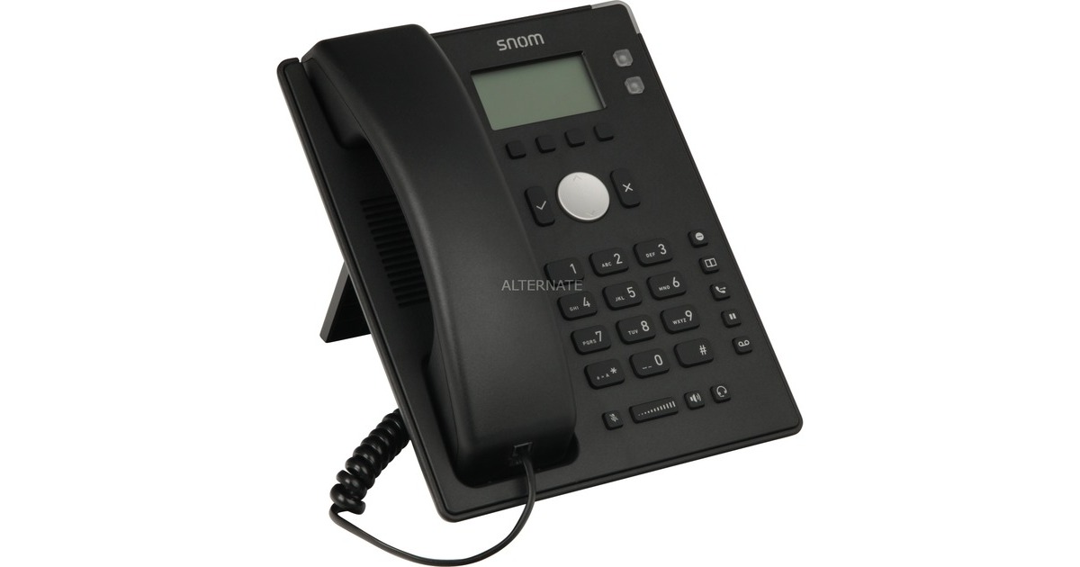 snom D120, VoIP-Telefon(schwarz, PoE, Outlet)