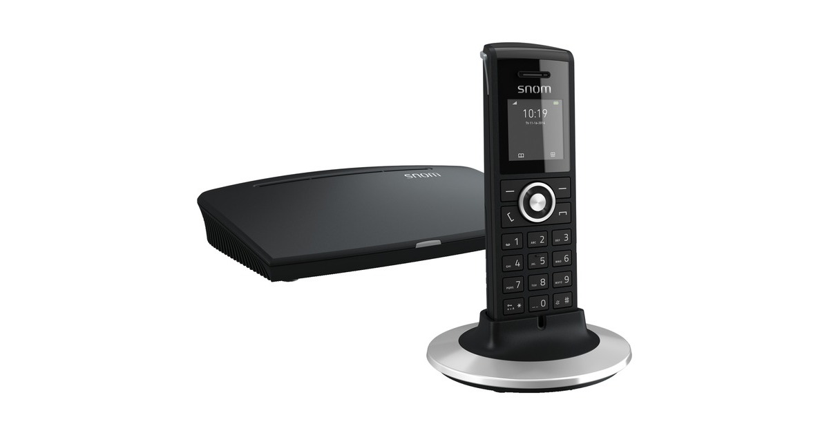 snom M325 DECT, VoIP-Telefon(schwarz/silber, Basisstation incl. Mobilteil)