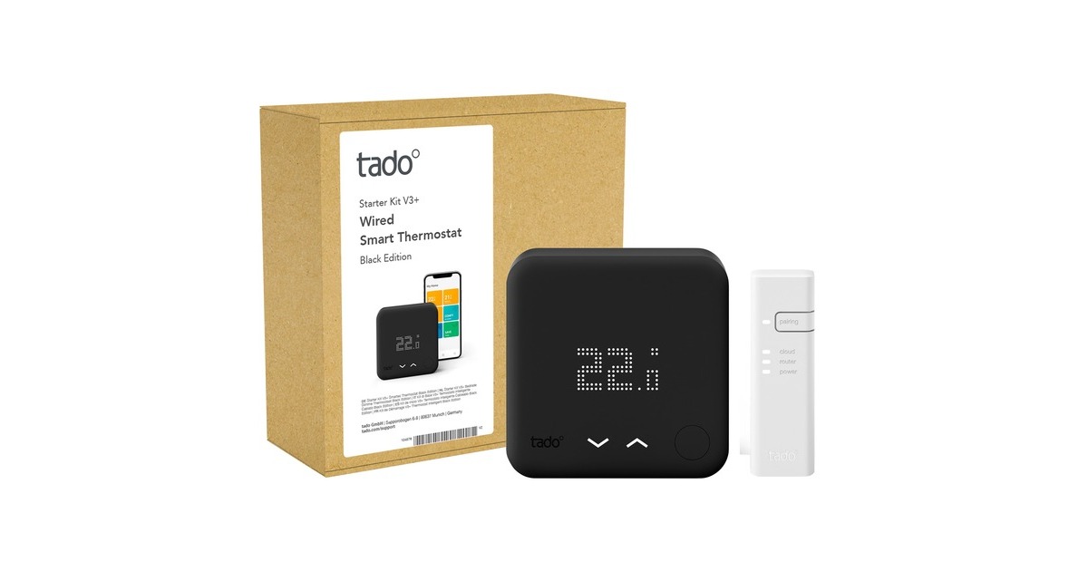 tado° Smartes Thermostat V3+ Starter Kit(Verkabelt), Set(weiß, Für Heizthermen und Fußbodenheizungen) tado° Smartes Thermostat V3+ Starter Kit(Verkabelt), Set(weiß, Für Heizthermen und Fußbodenheizungen)