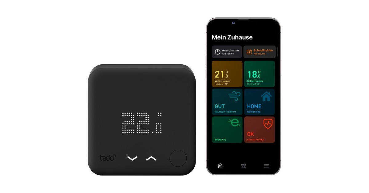 tado° Smartes Thermostat V3+ Starter Kit(Verkabelt), Set(weiß, Für Heizthermen und Fußbodenheizungen)