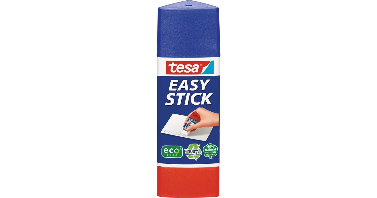 tesa Easy Stick ecoLogo, 12g, Klebestift(transparent, dreieckig)