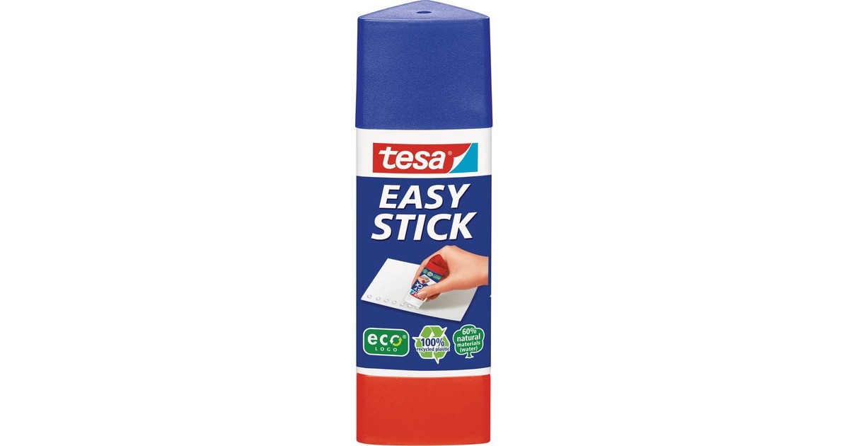 tesa Easy Stick ecoLogo, 25g, Klebestift(transparent, dreieckig)