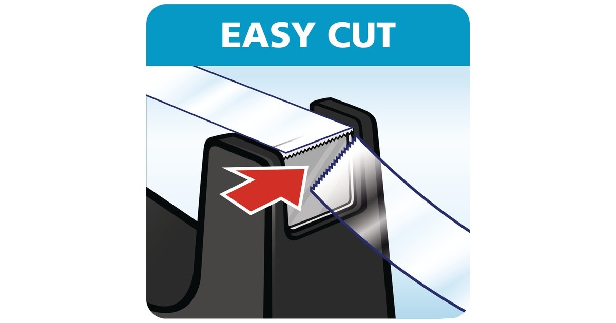 tesa Tischabroller Easy Cut Compact + 1 Rolle kristall-klar(schwarz)