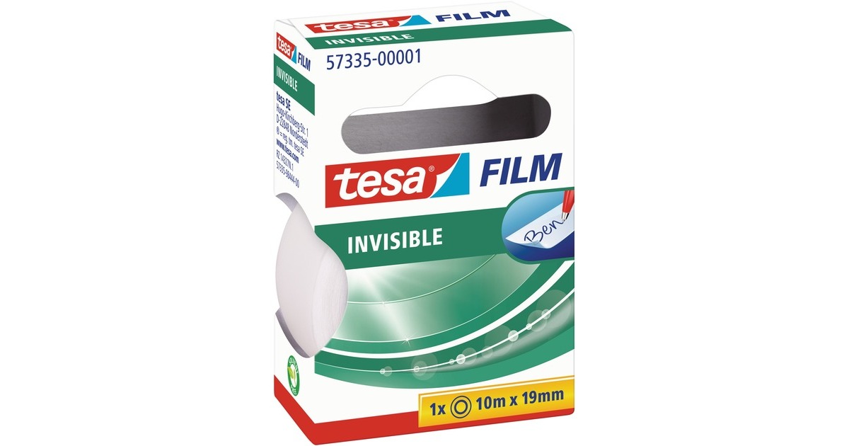 tesa tesafilm invisible, 1 Rolle, 19mm, Klebeband(transparent, 10 Meter)